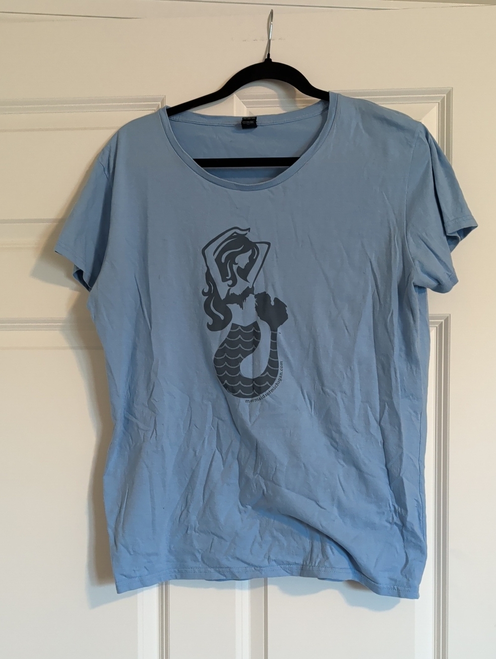 Light Blue Mermaid Graphic Tee - Women